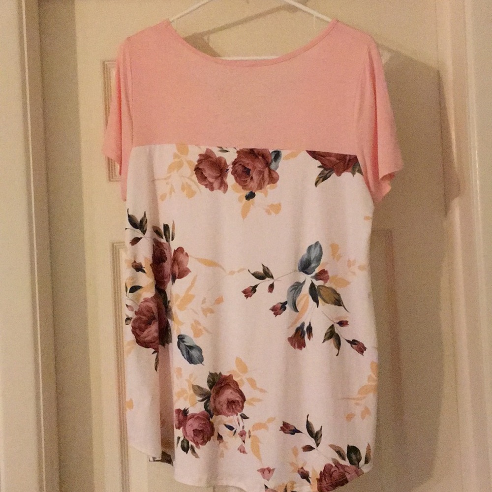 Reversible floral tee